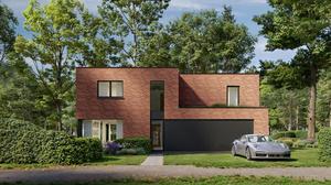 Voorgevel van nieuwbouw woningen te Brugge (Sint-Kruis) realisatie van Transparant Projects