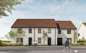 Voorgevel van nieuwbouw woningen te Brugge (Zedelgem Faliestraat) realisatie van Transparant Projects